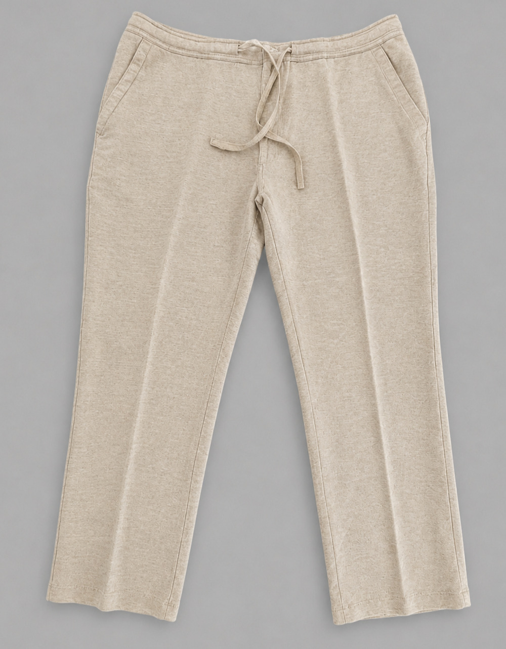 Cubavera Womens XL Linen Blend Pants Beige Drawstring Elastic Waist Casual Beach